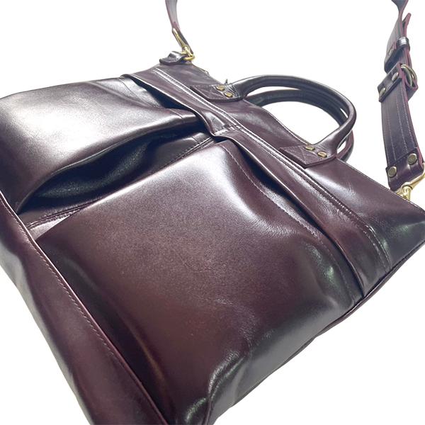 Y'2 LEATHER ワイツーレザー ヘルメットバッグ BG-20 CHERRY ANILINE