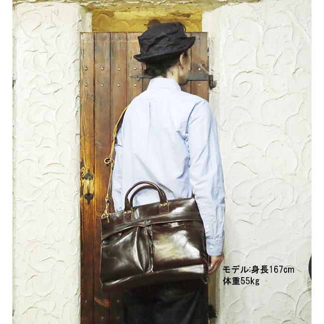 Y'2 LEATHER ワイツーレザー ヘルメットバッグ BG-20 HORSE HIDE HELMET BAG プルアップホース ショルダーバッグ 鞄 馬革 ミリタリー アメカジ バイカー メンズ |  | 03