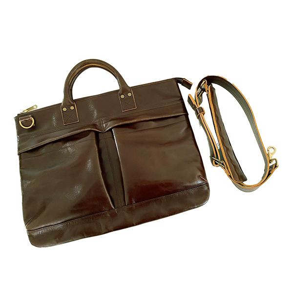 Y'2 LEATHER ワイツーレザー ヘルメットバッグ BG-20 HORSE HIDE HELMET BAG プルアップホース ショルダーバッグ 鞄 馬革 ミリタリー アメカジ バイカー メンズ |  | 05