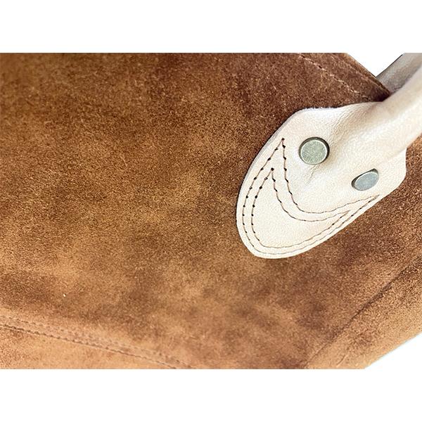 Y'2 LEATHER ワイツーレザー トートバッグ BG-22 STEER ROUGHOUT KAKISHIBU HORSE TOTE BAG CAMEL ステアラフアウト 柿渋ホース 鞄 アメカジ メンズ |  | 05