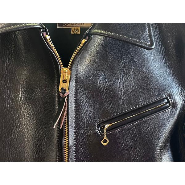 Y'2 LEATHER ワイツーレザー シングルライダース LSR-42 BLACK(TEA
