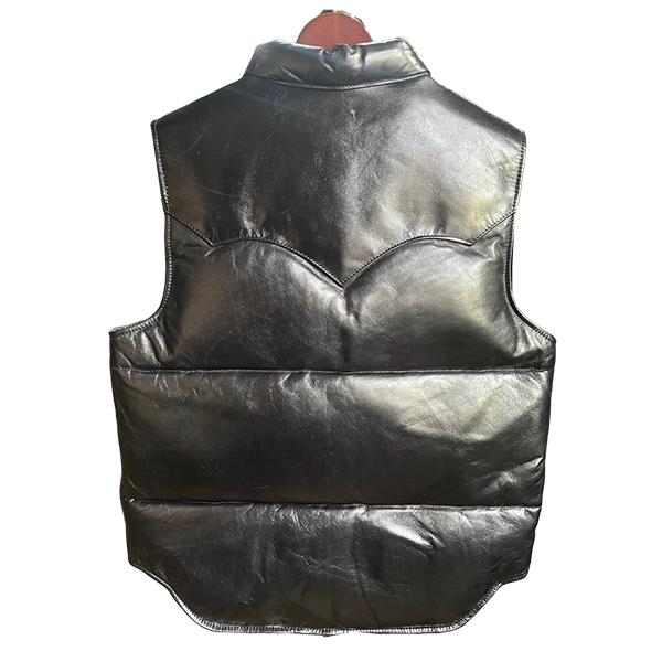 Y'2 LEATHER ワイツーレザー ダウンベスト OV-01 BLACK OIL SOFT HORSE