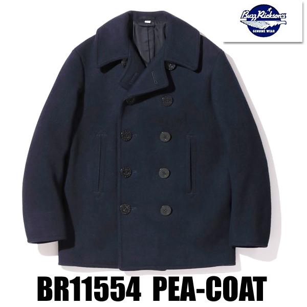 バズリクソンズ Buzz Rickson's ピーコート BR11554 PEA COAT NAVAL CLOTHING FACTORY ミリタリー ウール メルトン ネイビー ジャケット 東洋 アメカジ メンズ | BUZZ RICKSON'S