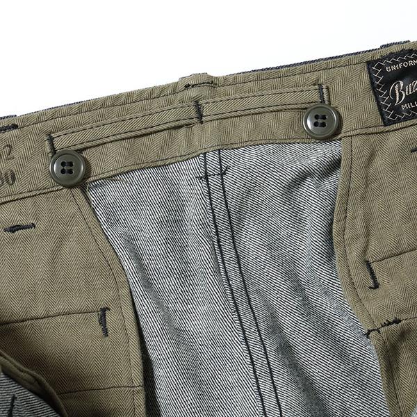 バズリクソンズ BUZZ RRICKSON'S トラウザーズ BR42596 TROUSERS Type M-1943 DENIM CIVILIAN MODEL デニム ワイドパンツ ミリタリー アメカジ メンズ 東洋 | BUZZ RICKSON'S | 10