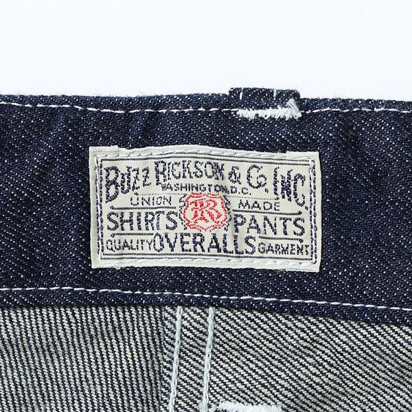 バズリクソンズ BUZZ RICKSONS モンキーパンツ BR42637 U.S. MARINE CORPS M-1944 DENIM CIV. PANTS ミリタリー デニム ボトム アメカジ 東洋 メンズの画像
