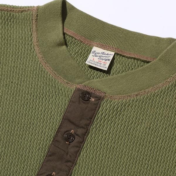 バズリクソンズ BUZZ RICKSON'S ワッフルヘンリーネックTシャツ BR68130 THERMAL HENLEY NECK T-SHIRT 長袖 ミリタリー サーマル アメカジ 東洋 メンズ 定番 | BUZZ RICKSON'S | 06