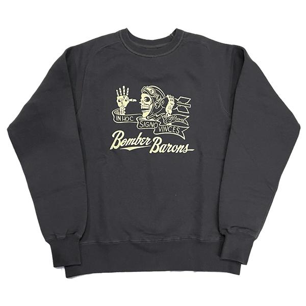 バズリクソンズ BUZZRICKSON'S BR69637 フリーダムスリーブ スウェット BOMBER BARONS トレーナー メンズ 肉厚 裏起毛 ミリタリー 日本製 アメカジ 東洋 新作 | BUZZ RICKSON'S | 14