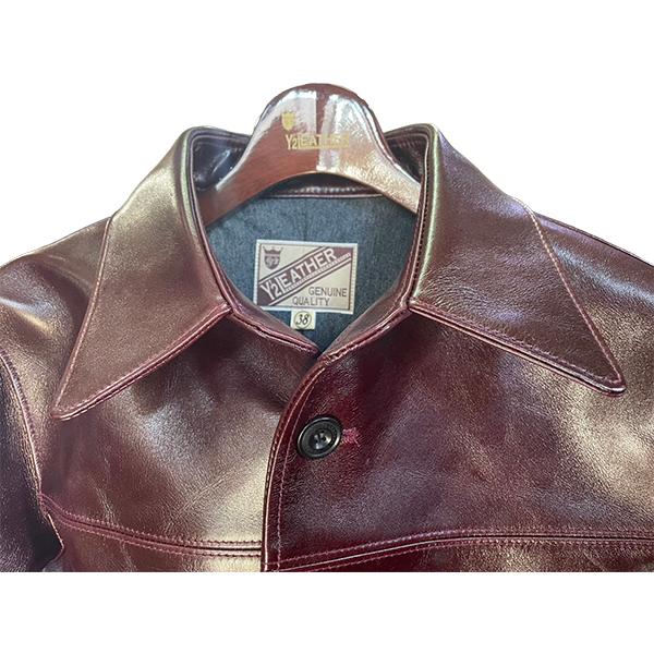 Y'2 LEATHER ワイツーレザー カーコート LSC-76-C CHERRY ANILINE