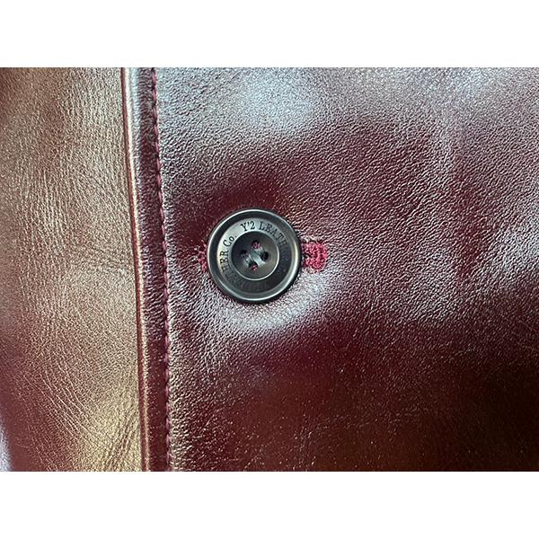 Y'2 LEATHER ワイツーレザー カーコート LSC-76-C CHERRY ANILINE