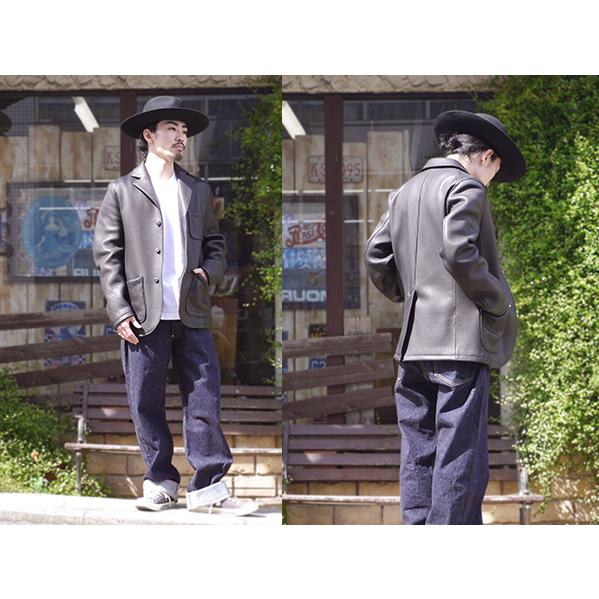 Y'2 LEATHER ワイツーレザー サックジャケット DJ-24 ディアスキン テーラード 鹿革 2024年 アメカジ バイカー メンズ 日本製 2025年 新作 |  | 03