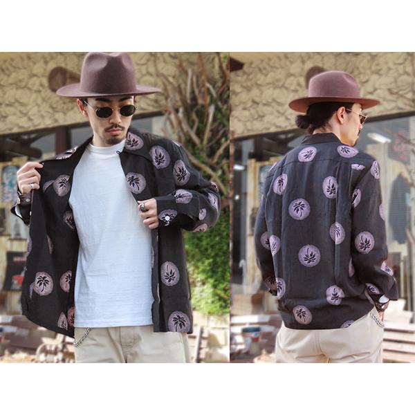 デューク・カハナモク DUKE KAHANAMOKU アロハシャツ DK29635 長袖 レーヨン パームツリー SPECIAL EDITION WONDROUS PALM TREE アメカジ メンズ 新作 | SUN SURF | 04