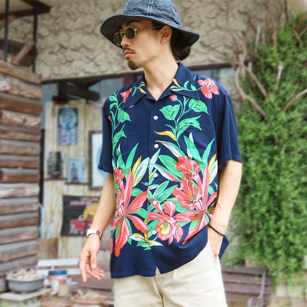 DUKE KAHANAMOKU デューク・カハナモク アロハシャツ DK39638 ORCHID