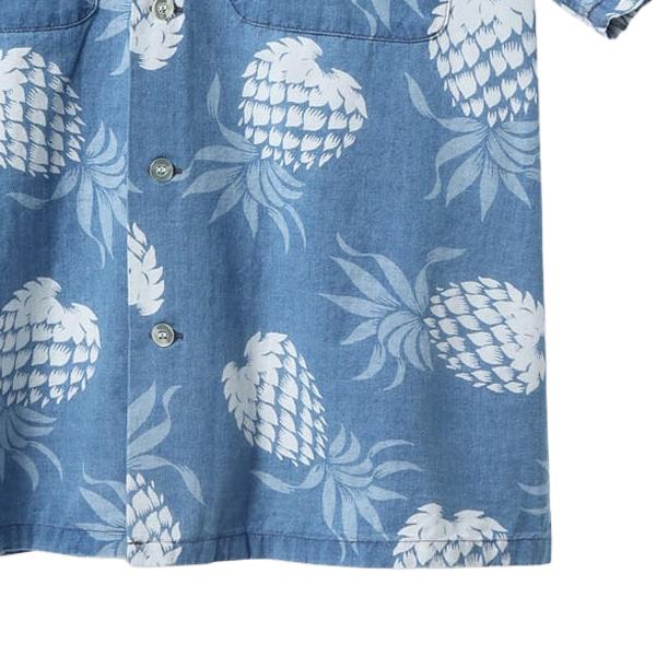 デュークカハナモク DUKE KAHANAMOKU アロハシャツ DK39641 半袖 コットン インディゴ DUKE'S PINEAPPLE パイナップル サンサーフ アメカジ メンズ 東洋 | DUKE KAHANAMOKU | 05