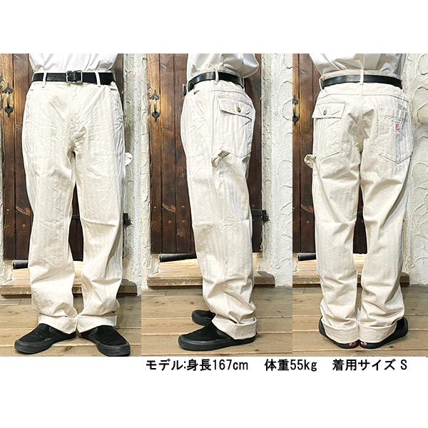 FOB FACTORY ファクトリー ペインターパンツ F0485 HBT PAINTER PANTS ヘリンボーンツイル ボトム ストレート ワイド ワークパンツ アメカジ メンズ | FOB FACTORY | 04