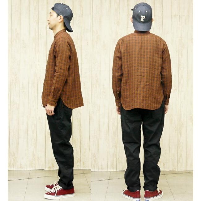 FOB FACTORY フオービーファクトリー イージーパンツ F0488 リネン ソロテックス EASY PANTS　麻 SOLOTEX ウエストゴム ボトム テーパード ストレッチ アメカジ | FOB FACTORY | 07