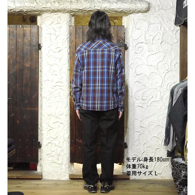 FOB FACTORY エフオービーファクトリー ワイドトラウザーズ F0529 スラックス ボトム テーパード ストレッチ ポリエステル コットン アメカジ メンズ 新作 | FOB FACTORY | 05