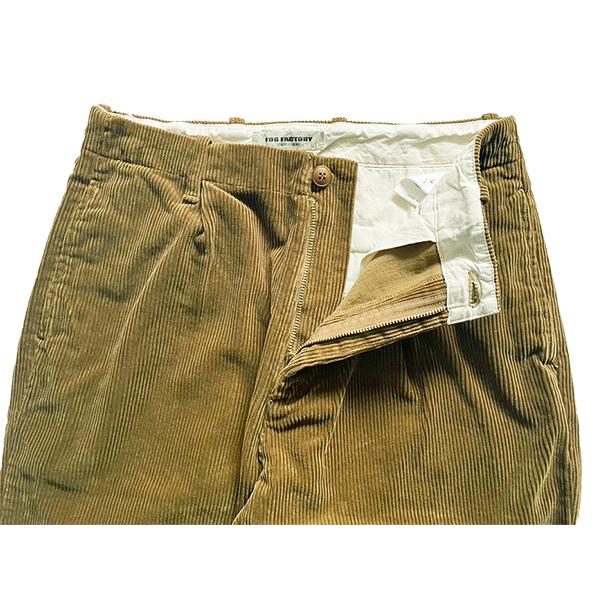 新品未使用 FOB F0533 コーデュロイワイドトラウザー カーキ L 新品未使用 FOB F0533 コーデュロイワイドトラウザー カーキ L