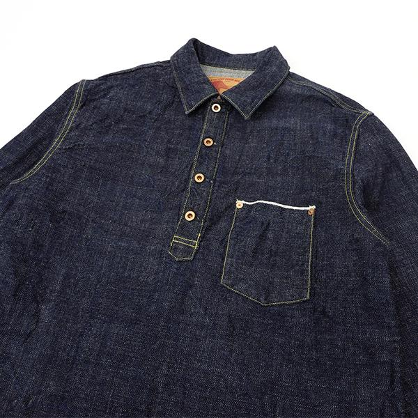 FOB FACTORY FOBファクトリー F2384 デニム プルオーバー ジャケット ジージャン ヘビーオンス 14oz インディゴ ヴィンテージ アメカジ メンズ | FOB FACTORY | 07