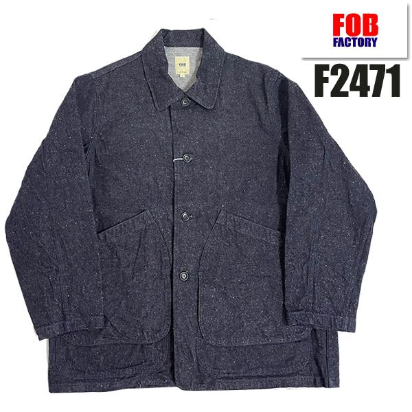 FOB FACTORY FOB ファクトリー デニムジャケット F2471 DENIM FIELD JACKET カバーオール インディゴ アメカジ メンズ 正規品 | FOB FACTORY