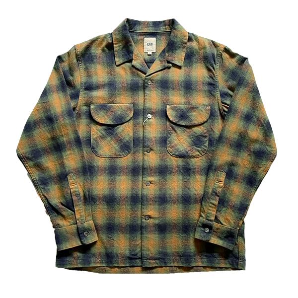 FOB FACTORY FOBファクトリー F3505 チェックシャツ コットン ロング  