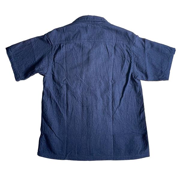 FOB FACTORY オープンカラーシャツ F3508 ID HOLIDAY SHIRT インディゴ コットン 半袖 開襟 パナマダブルガーゼ 大きめ シンプル アメカジ 2025年 春夏 新作 | FOB FACTORY | 04