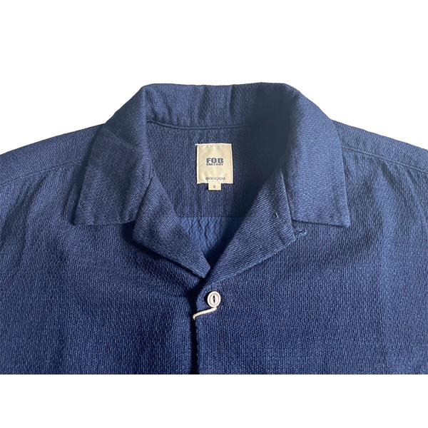 FOB FACTORY オープンカラーシャツ F3508 ID HOLIDAY SHIRT インディゴ コットン 半袖 開襟 パナマダブルガーゼ 大きめ シンプル アメカジ 2025年 春夏 新作 | FOB FACTORY | 05