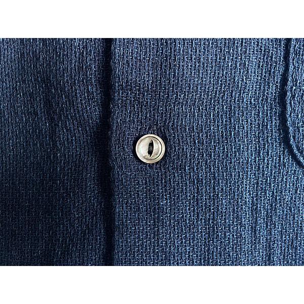 FOB FACTORY オープンカラーシャツ F3508 ID HOLIDAY SHIRT インディゴ コットン 半袖 開襟 パナマダブルガーゼ 大きめ シンプル アメカジ 2025年 春夏 新作 | FOB FACTORY | 07