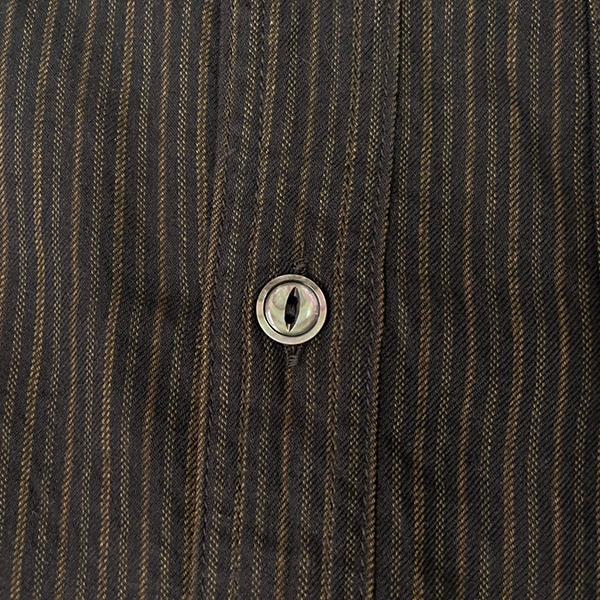 FOB FACTORY FOBファクトリー F3511 バンドカラーシャツ ストライプ コットン 長袖 薄手 カジュアル シンプル 起毛 アメカジ 日本製 2025年 春夏 新作 | FOB FACTORY | 04