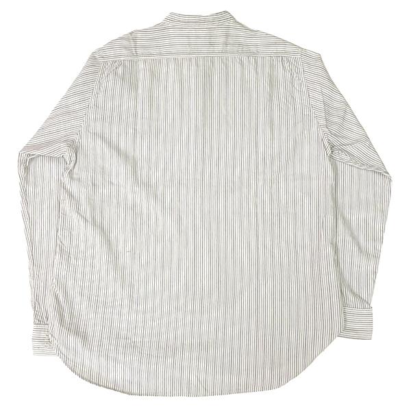 FOB FACTORY FOBファクトリー F3511 バンドカラーシャツ ストライプ コットン 長袖 薄手 カジュアル シンプル 起毛 アメカジ 日本製 2025年 春夏 新作 | FOB FACTORY | 06