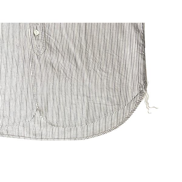 FOB FACTORY FOBファクトリー F3511 バンドカラーシャツ ストライプ コットン 長袖 薄手 カジュアル シンプル 起毛 アメカジ 日本製 2025年 春夏 新作 | FOB FACTORY | 09