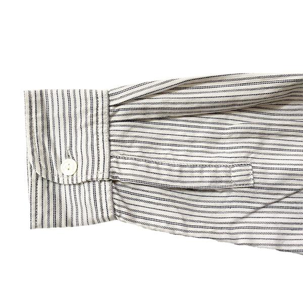 FOB FACTORY FOBファクトリー F3511 バンドカラーシャツ ストライプ コットン 長袖 薄手 カジュアル シンプル 起毛 アメカジ 日本製 2025年 春夏 新作 | FOB FACTORY | 10