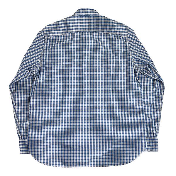 FOB FACTORY FOBファクトリー F3516 INDIGO CHECK WORK SHIRT チェックシャツ インディゴ 長袖 薄手 アメカジ | FOB FACTORY | 11