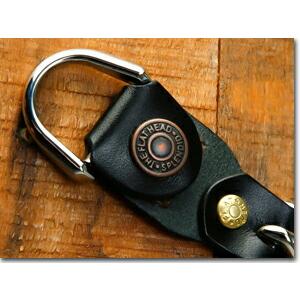 フラットヘット　 レザー キーホルダー 黒 フック キーホルダー FN-K3K3-4 | THE FLAT HEAD