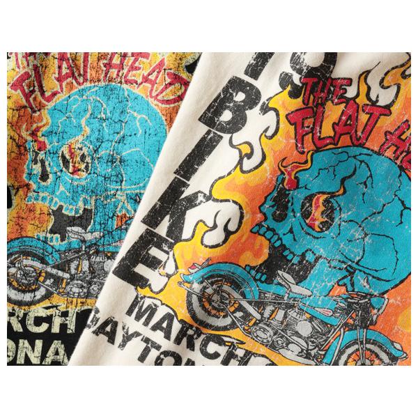 フラットヘッド THE FLAT HEAD  Tシャツ FN-TML-103 ロンT 3本針の1本外し 長袖 プリント アメカジ バイカー メンズ モーターサイクル 綿 2025年 新作 | The Flat Head | 12