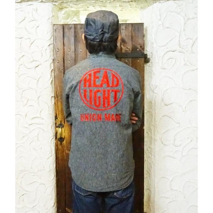 ヘッドライト　HEADLIGHT シャツ HD28008 「HEADLIGHT COVERT WORK SHIRT」 コットンコバートワークシャツ 長袖 ワーク 実名復刻 チェーン刺繍｜ragtim-store｜07