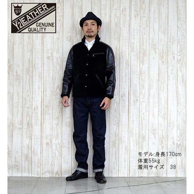 46 ワイツーレザー ステアスエード×ヴィンテーホースライトファラオジャケット 46 ワイツーレザー ステアスエード×ヴィンテーホースライト