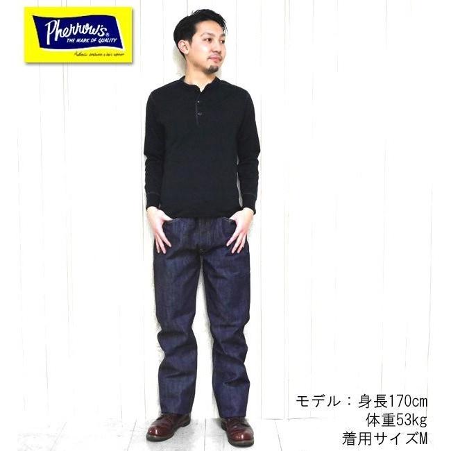 フェローズ Pherrow's ロンT PCT2 黒 ブラック ヘンリーネック Tシャツ 長袖 無地 カットソー 綿 TEE ロングセラー ヴィンテージ アメカジ メンズ 定番 | Pherrow's | 04