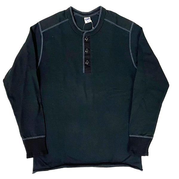 Pherrow's（フェローズ） ロンT PCT2 黒 ブラック ヘンリーネック T