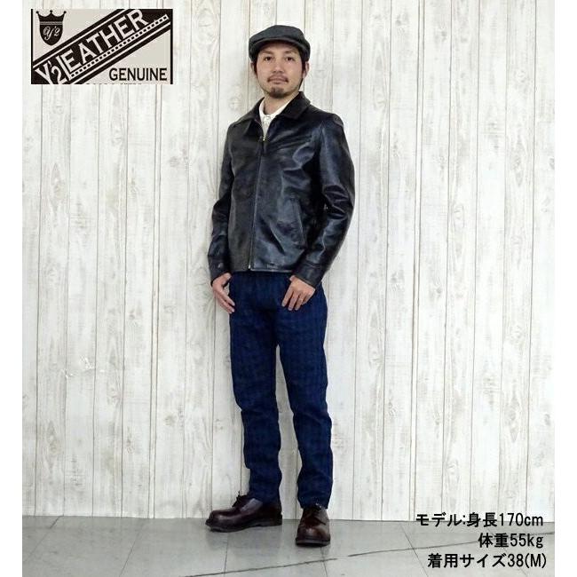 Y'2 LEATHER ワイツーレザー PR-45 VINTAGE PONY SINGLE RIDERS 20周年限定モデル ポニーハイド シングルライダース レザー 革 ライダースジャケット｜ragtim-store｜02