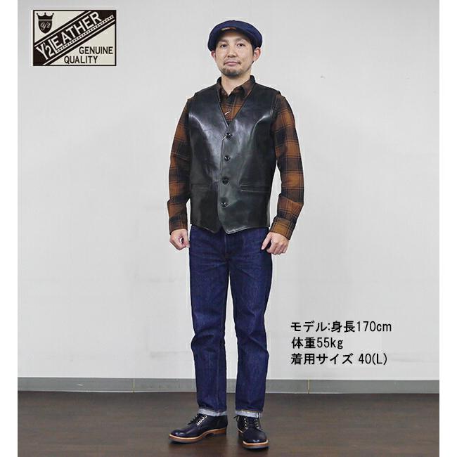 B*N様 Y2 Leather ブラックレザーベスト サイズ42 楽天市場】Y'2 LEATHERワイツーレザーレザーダウンベストblack