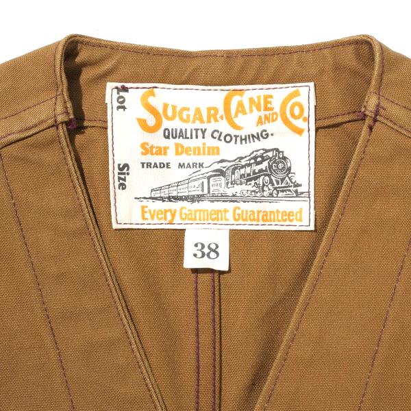 SUGAR CANE シュガーケーン ワークベスト SC14375 ブラウン