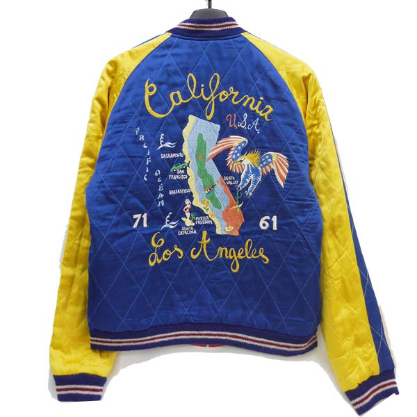 オールド CALIF スカジャン メンズM リバーシブル サテンジャケット