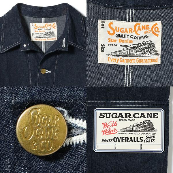 SUGAR CANE シュガーケーン カバーオール SC15655 11oz. BLUE