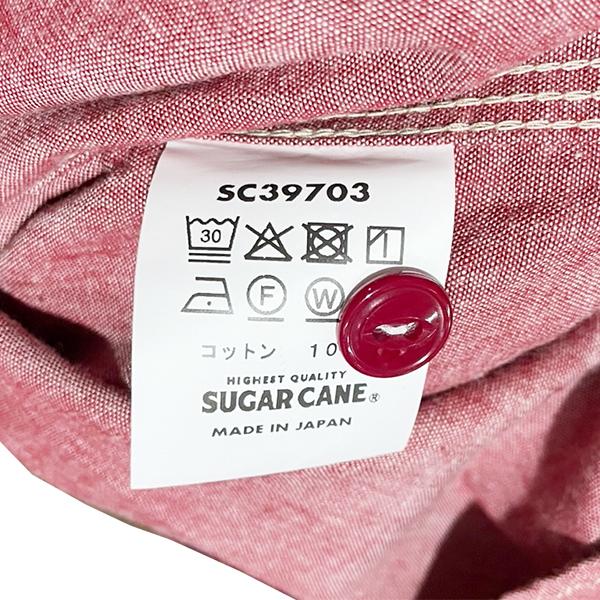 SUGAR CANE シュガーケーン レッド シャンブレーシャツ SC39703 RED