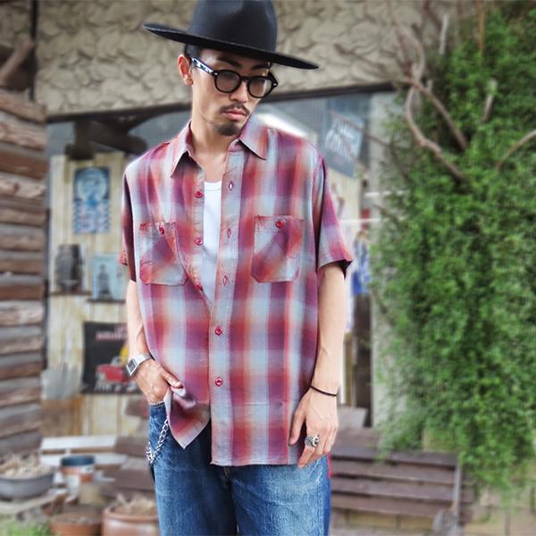 シュガーケーン SUGAR CANE ワークシャツ SC39726 半袖 RAYON TWILL CHECK WORK SHIRT チェック レーヨン ツイル ヴィンテージ アメカジ メンズ 東洋 2026年 | SUGAR CANE | 04