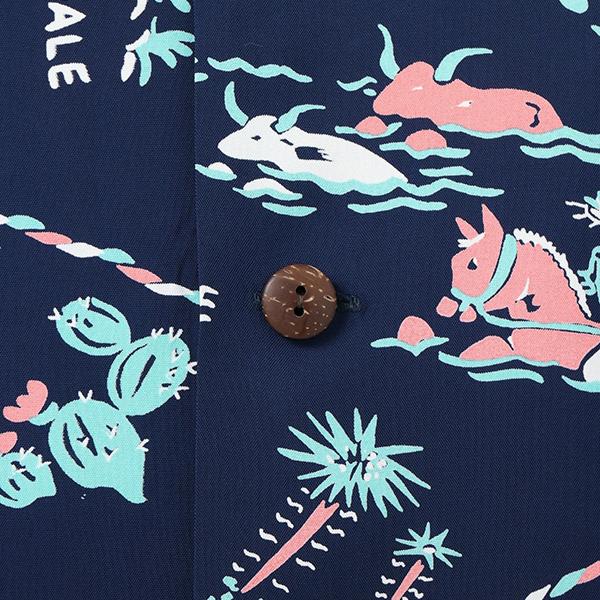 サンサーフ　東洋　アロハシャツ　Lサイズ ネイビー SUN SURF サンサーフ アロハシャツ BIRD OF PARADISE＆MONSTERA