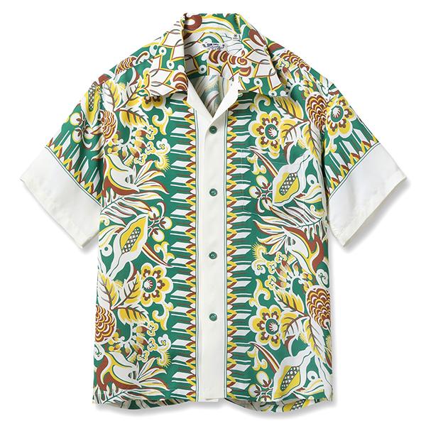 メダル サンサーフ SUN SURF アロハシャツ SS39430 FLOWER FIELD BORDER