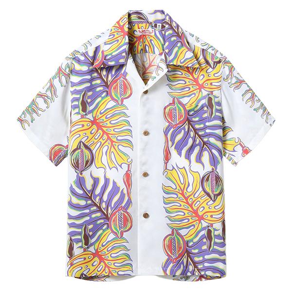 SUN SURF サンサーフ アロハシャツ SS39622 MONSTERA BORDER レーヨン