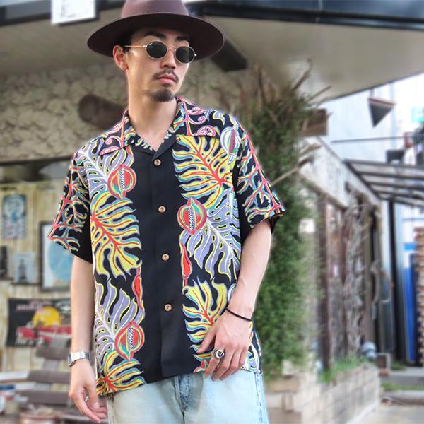 SUN SURF サンサーフ アロハシャツ SS39622 MONSTERA BORDER レーヨン