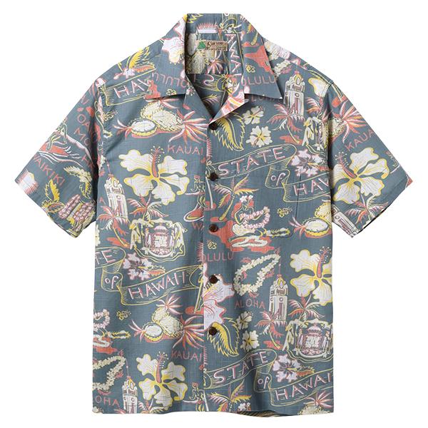 2006 サンサーフ 『STATE OF HAWAII』 アロハ　SS32697 SUN SURF サンサーフ アロハシャツ SS39693 STATE OF HAWAII 半袖